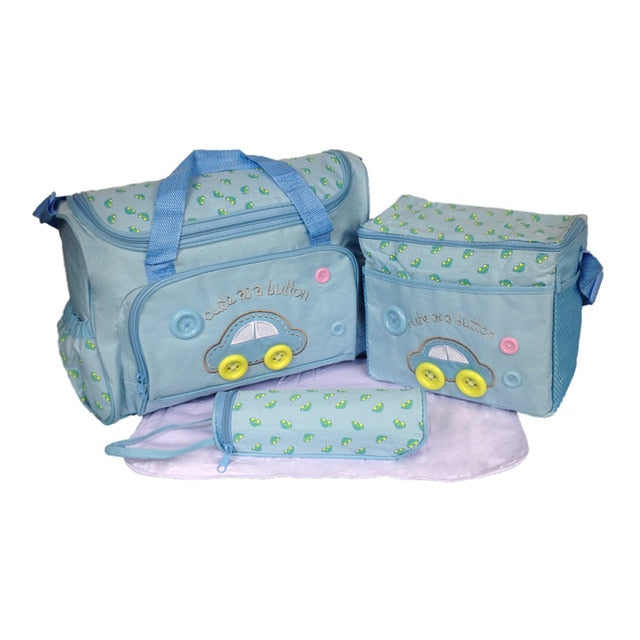 4-Piece Fashion Infant Diaper Bag Set for Moms