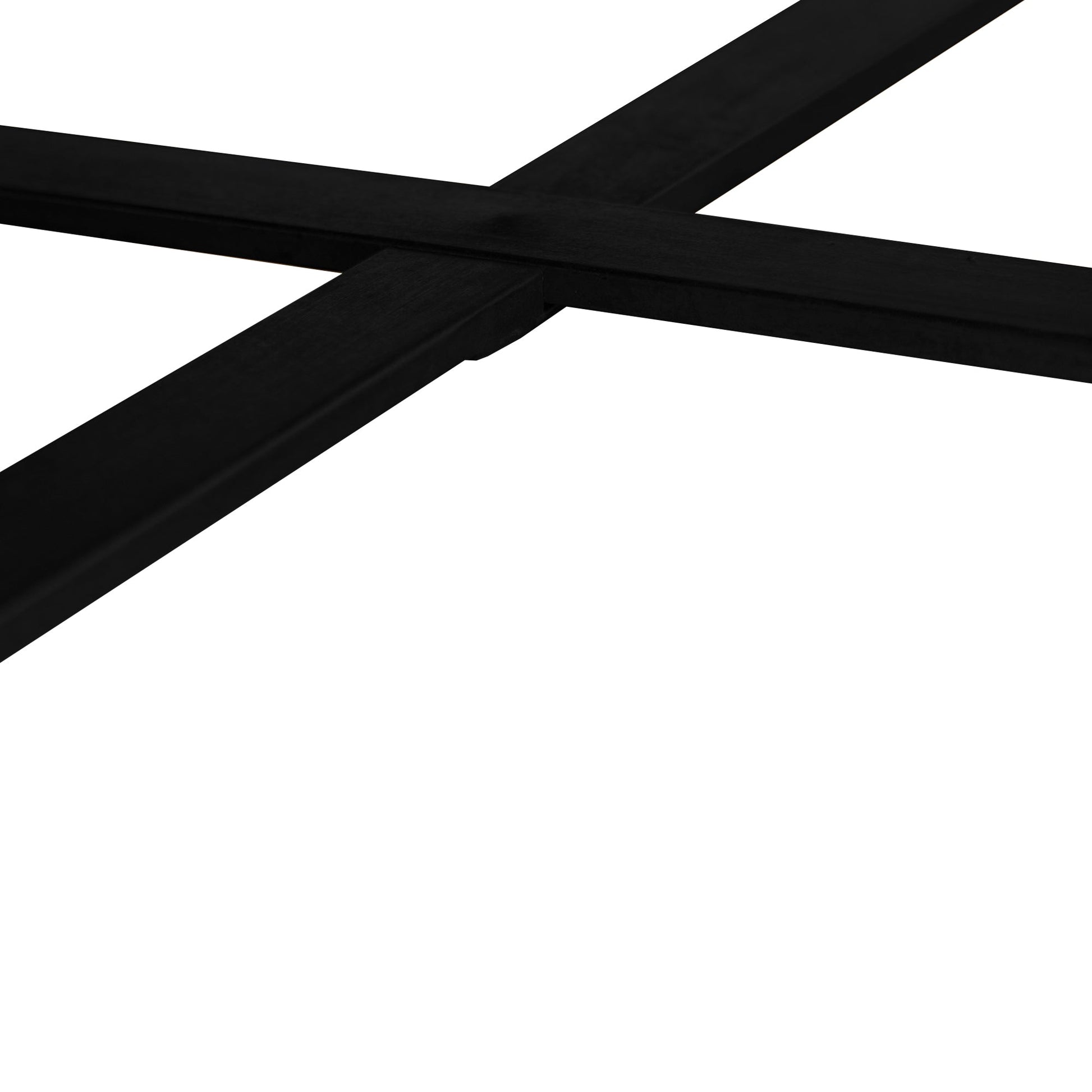 31.29"Modern Retro Splicing Round Coffee Table  Fir Wood Table Top with Cross Legs Metal Base(Same SKU:W757123560) - Korvel