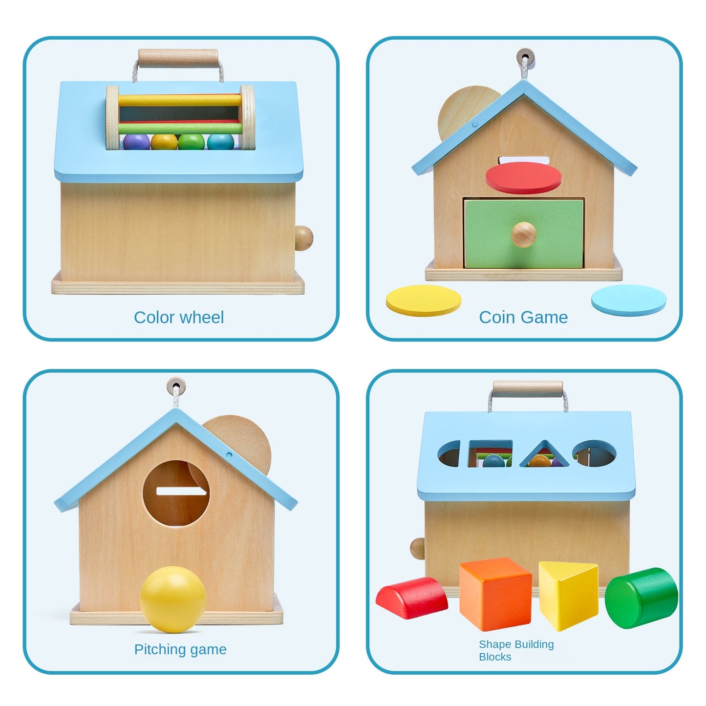 Puzzle de Correspondance de Formes en Bois Montessori pour l'Éducation Précoce