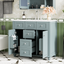 36 "bathroom makeup cabinet with resin sink combination and 2 drawers, with soft closing door, blue color - Korvel