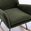 35.5-Inch Soft Teddy Fabric Rocking Chair with Pockets