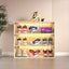 Elegant Off White LED Light Shoe Box with Glass Doors