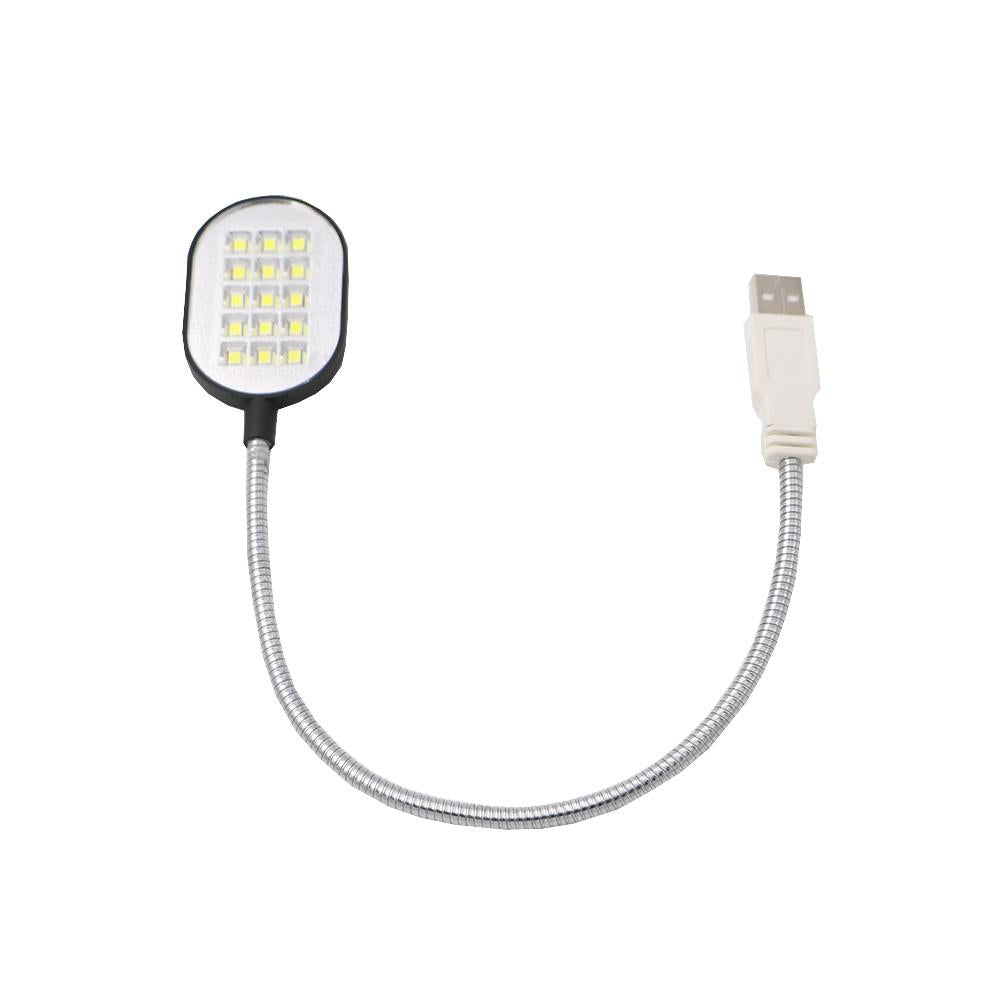Ultra Bright 15 LED Flexible 35.2cm Mini Computer USB Work Light Lamp Flashlight For PC Laptop Convenient for Reading - Korvel