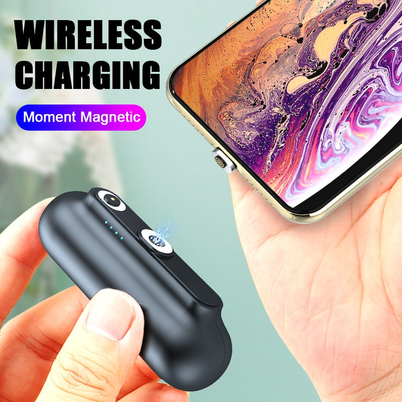 For iPhone 12 Magnetic Power Bank 2600mAh Mini Magnet Charger Power Bank For Xiaomi Emergency Portable Magnetic External Battery - Korvel