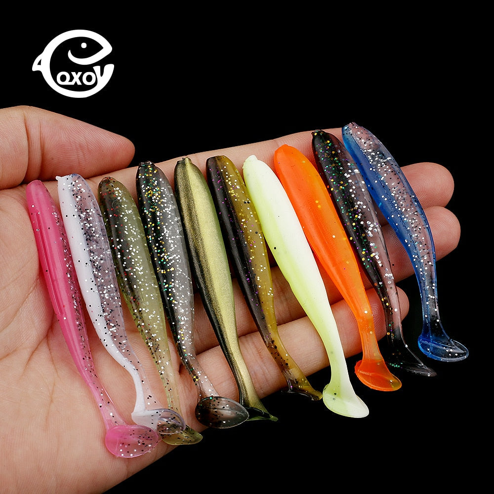 QXO 10pcs/Lot Soft Lures Silicone Bait 7cm 2g Goods For Fishing Sea Fishing Pva Swimbait Wobblers Artificial Tackle - Korvel