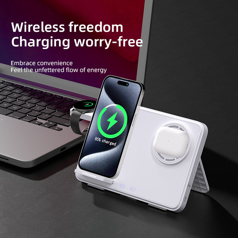 Premium 3-in-1 Wireless Charger for iPhone, Apple Watch, and AirPods
