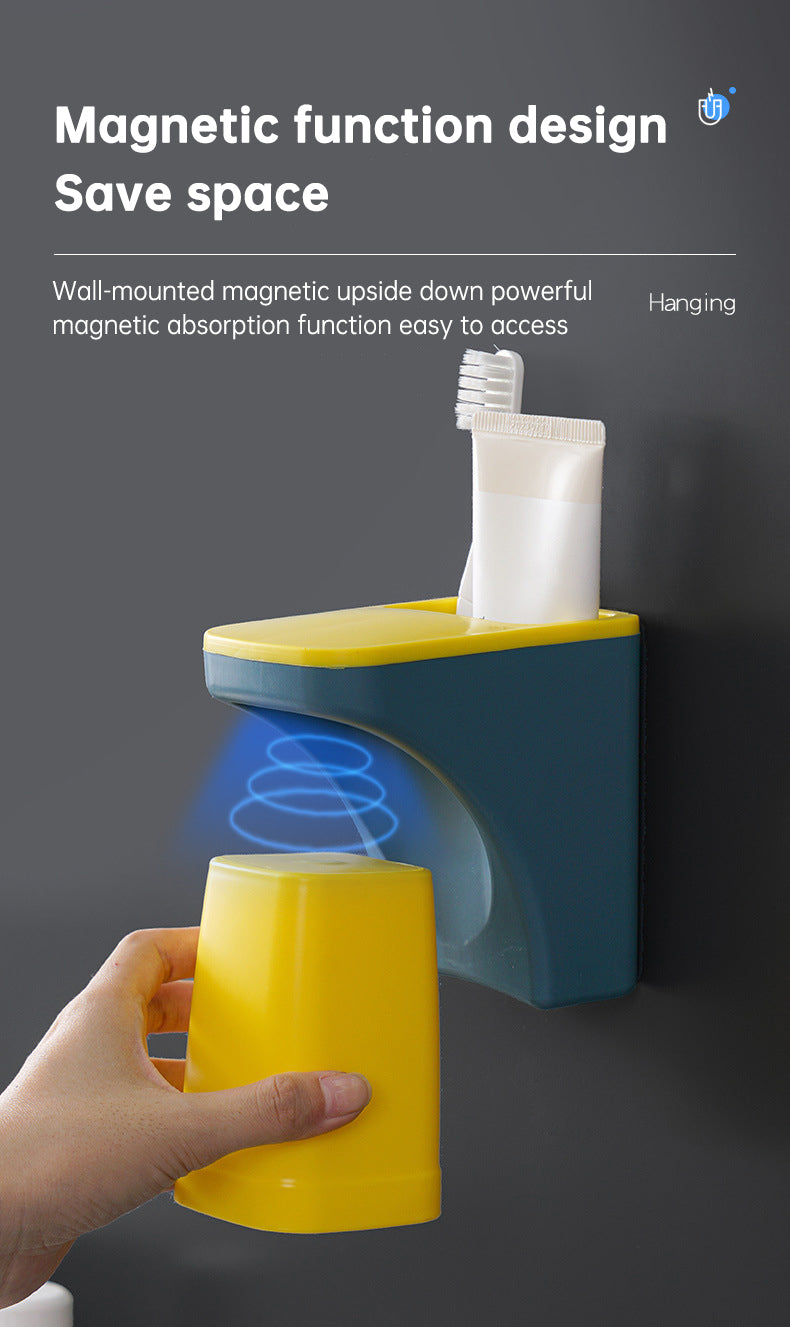 Premium Magnetic Toothbrush Holder for Elegant Bathroom Storage