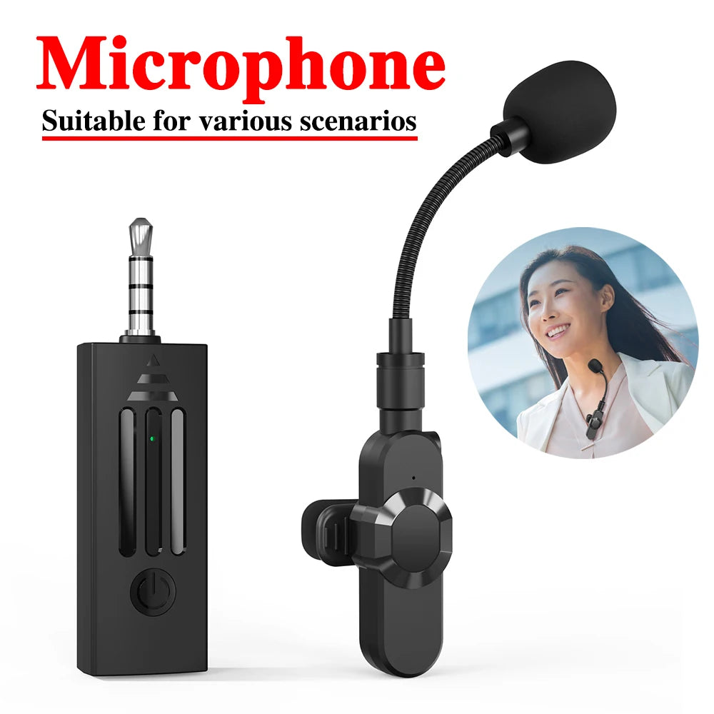 K35D Wireless Microphone 3.5mm Collar style Teacher Classroom Bee Amplifier Extended Video Receiver - Korvel