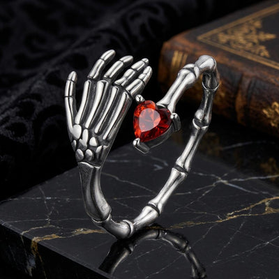 Anillo oxidado con pavé de CZ en plata esterlina 925