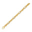 14k Yellow Gold Italian Paperclip Oval Links Bracelet