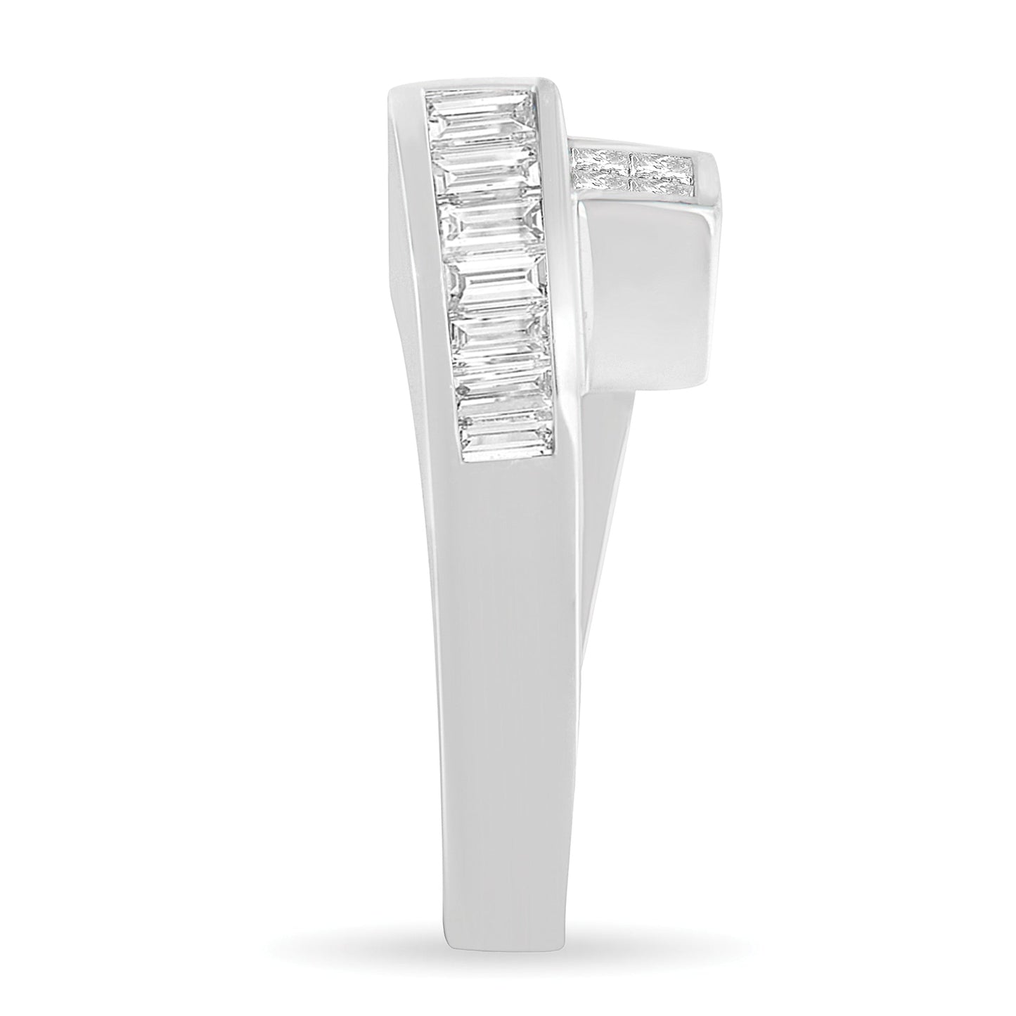 Bague de fiançailles en diamant en or blanc 14K - Taille 7
