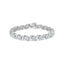 Bracelet en or blanc 14K avec diamants en cluster floral - 7"