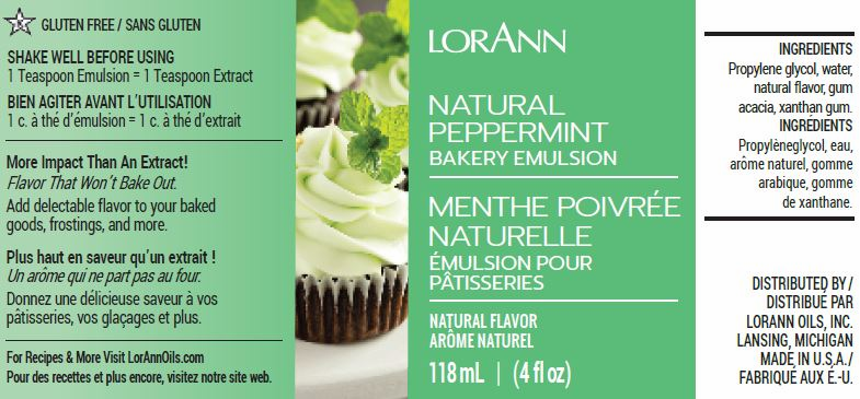 Emulsión de repostería de menta 4 oz.