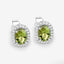 Pendientes de 1.92 quilates de turmalina verde y diamante en oro blanco de 14 quilates