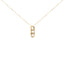 Collar con colgante de círculo entrelazado de diamantes chapado en oro amarillo de 14K
