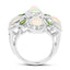 2.97 Carat Genuine Ethiopian Opal & Chrome Diopside Ring