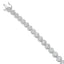 14K White Gold Diamond Halo Link Tennis Bracelet - 2.00 Cttw