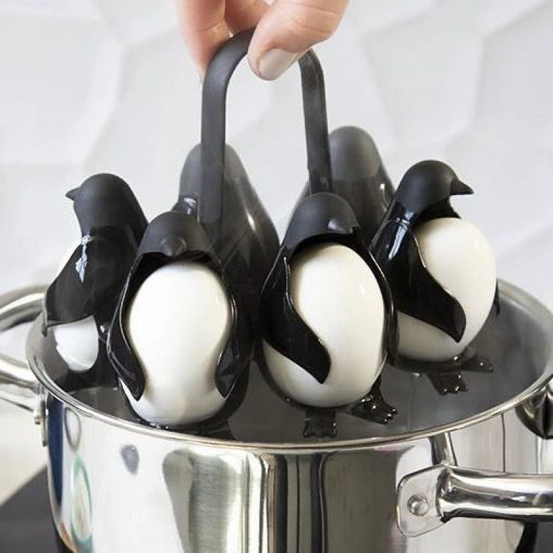 Creative and Cute Little Penguin Home Egg Cooking Device Egg Refrigerator Storage Combination Egg Holder God - Korvel