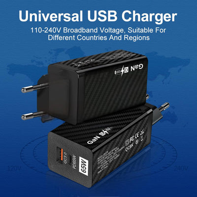 65W Gallium Nitride Dual Charging Adapter