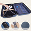 Premium Dark Blue 3-Piece Hardside Suitcase Set with Spinner Wheels