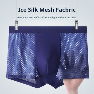 Premium Cool Knitted Fabric Mesh Boxer Shorts for Men