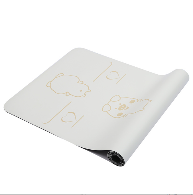 Natural rubber yoga mat PU professional non-slip yoga studio dedicated fitness mat male beginner yoga thickened - Korvel