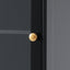 Tall Bathroom Storage Cabinet with Glass Doors, Free-Standing, Two Drawers, and Adjustable Shelves, MDF Board, Painted Black - Korvel