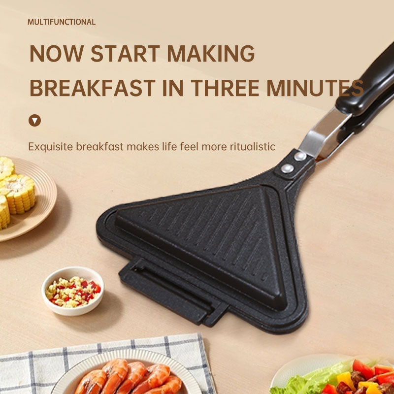 Aluminum Sanming Pan Round Double-sided Pattern Waffle Mold Home Breakfast Pancake Tool - Korvel