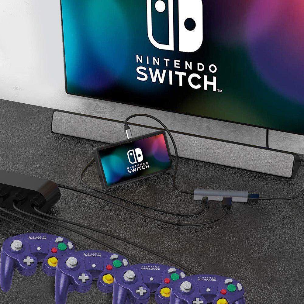 USB HUB docking station three in one C interface USB splitter Switch game console base HUB docking station - Korvel