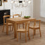 TOPMAX 65 "5-piece set with wheels, expandable dining table set, 17.7" pull-out side table and small dining chairs, natural - Korvel