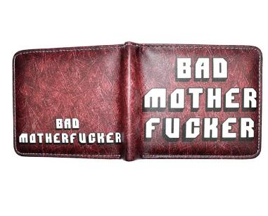 Pulp Fiction Jules Wallet with zipper Coin Pocket Bad Mother Letters Boys Wallet Card Holder Vintage Gift Purse - Korvel