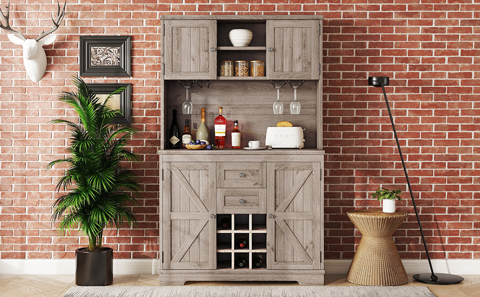 Coffee bar cabinets, kitchen cabinets with storage rooms, farmhouse wine cabinets with drawer racks and cabinets, dining cabinet - Korvel
