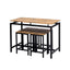 TREXM 5-piece compact bar table with table and stool - modern industrial design brown - Korvel