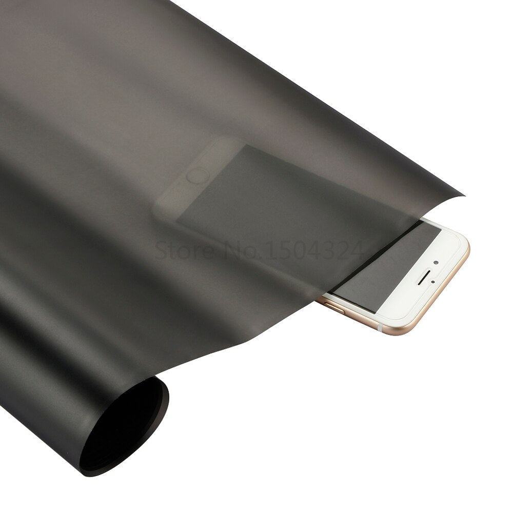 Film autocollant en vinyle teinté noir mat pour phares de voiture - 30x100cm