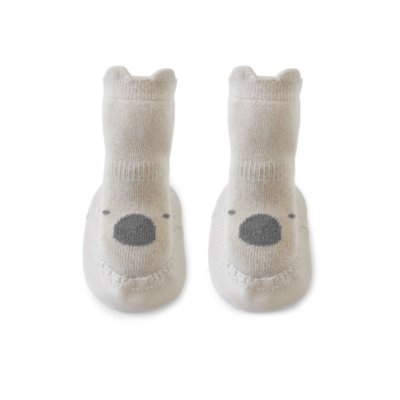 Baby Floor Shoes And Socks Soft Bottom Mid-Tube To Prevent Korean Style Super Cute Cartoon Baby Toddler Socks Shoes - Korvel