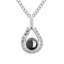 Waterdrop shaped fashion projection necklace with 100 languages. I love you. Color photos, customized lover accessories - Korvel