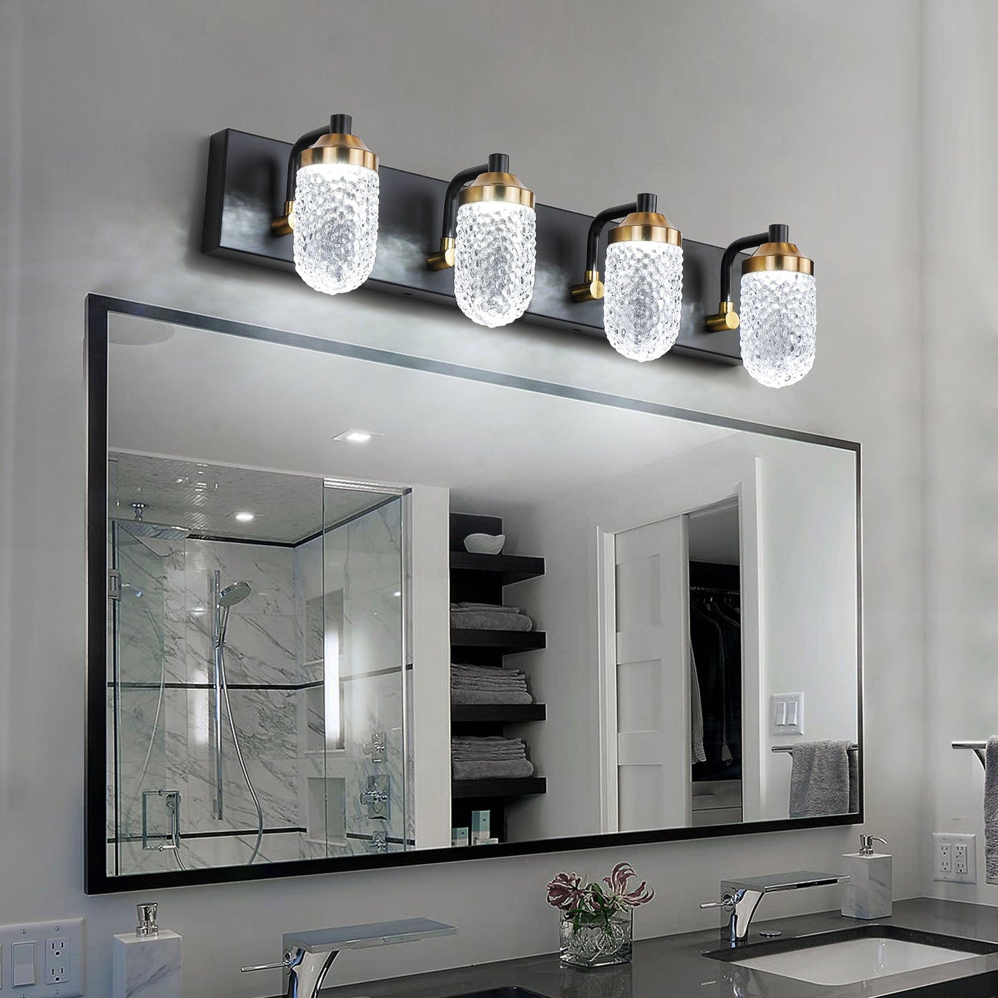 Vanity  Lights With 4 LED Bulbs For Bathroom  Lighting - Korvel