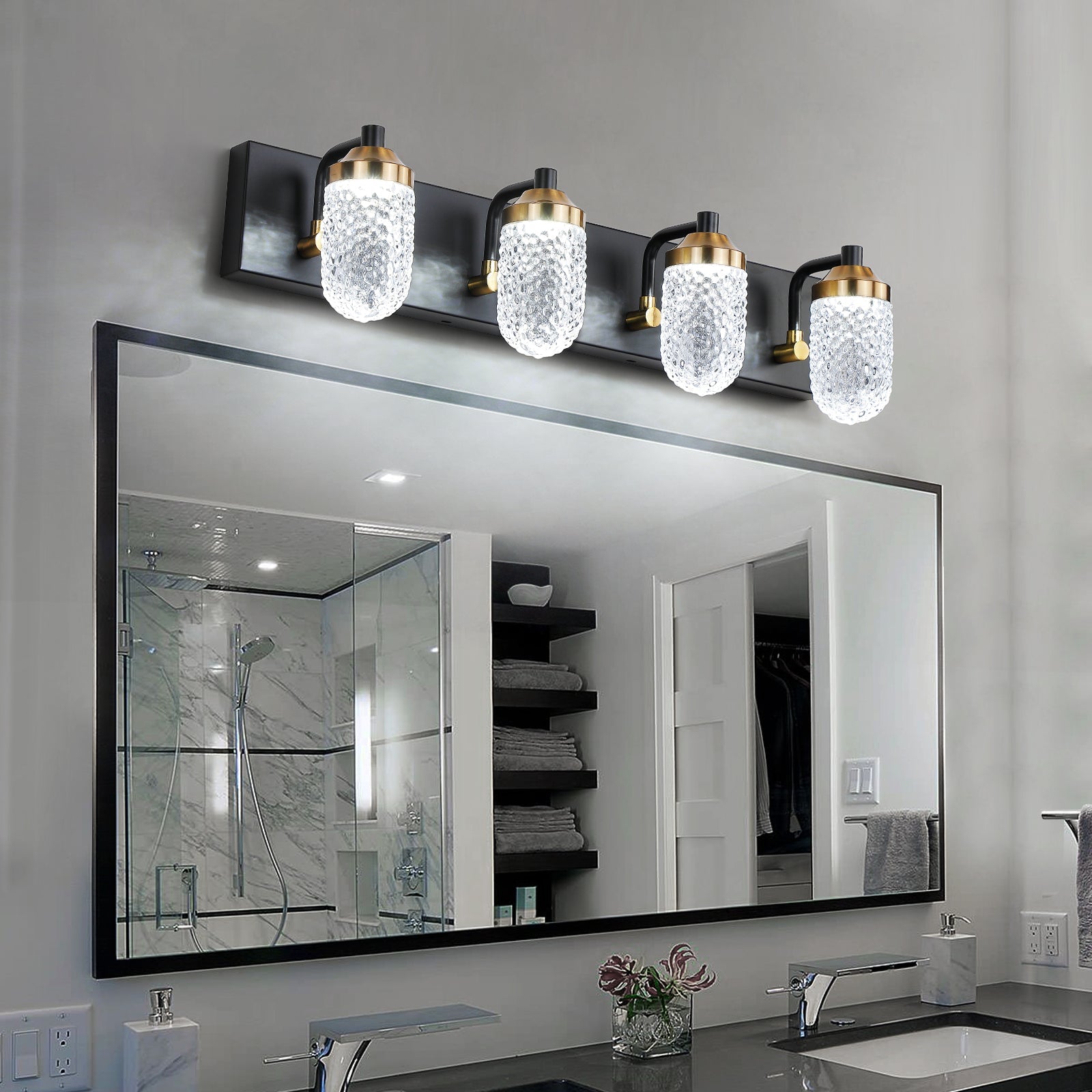 Vanity  Lights With 4 LED Bulbs For Bathroom  Lighting - Korvel