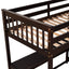 Twin Size Loft Bed with Storage Shelves and Under-bed Desk - Espresso