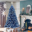 6FT pre ignited hinge chain artificial fir Christmas tree, Christmas tree snowflake flocking person with 750 Christmas branches - Korvel