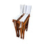 Premium Wooden Folding Chair Set - 2pcs in White Canvas