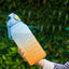 New Frosted Gradient Color Water Bottle Large Capacity Straw Travel Pot Color Sports Water Bottle Outdoor Fitness Cup - Korvel
