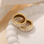 Elegant Titanium Steel Inlaid Zircon Ring