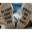 PASS ME THE REMOTE Printed Casual Mid Tube Gift Socks With Letters Non Slip Socks - Korvel