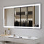 48x24 inch LED bathroom makeup mirror wall mounted adjustable light anti fog touch switch with memory intelligent large bathroom - Korvel