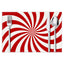 Christmas placemat red candy striped printed table mat holiday table decoration insulated mat coaster - Korvel