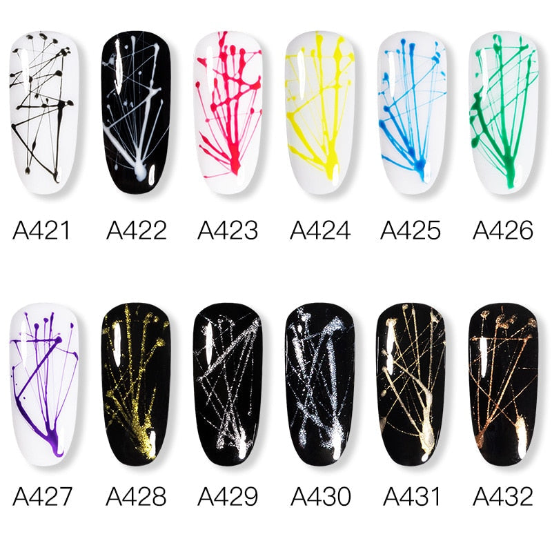 ROSALIND Gel Spider Line Nail Art Polish - 5ml