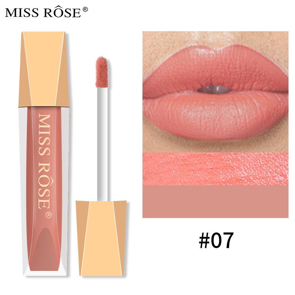Velvet Matte Pearlescent Lip Gloss - Non-Fading & Non-Stick