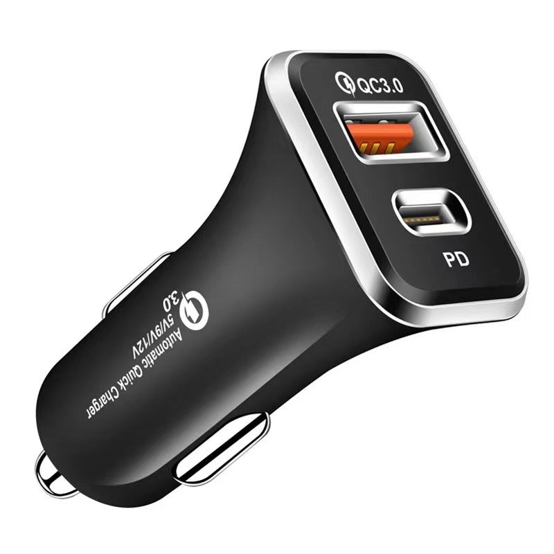 PD car charger TYPE-C fast charging car charging head CE certified 18W charger QC3.0 - Korvel