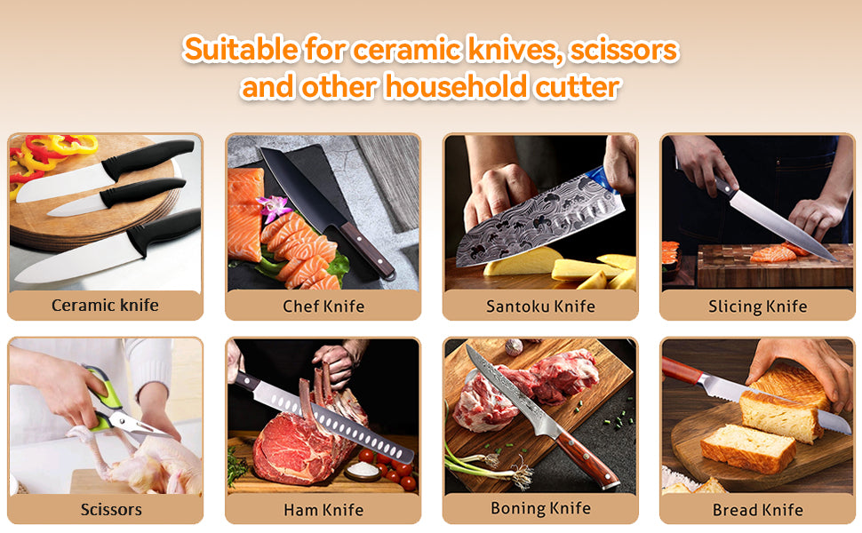 Electric Knife Sharpener, Professional Knife Sharpener for Home, Stages for Kitchen Knives Quick Sharpening & Polishing - Korvel